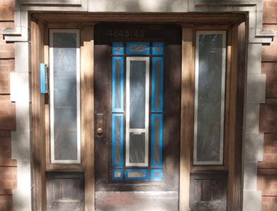 door restoration in progress